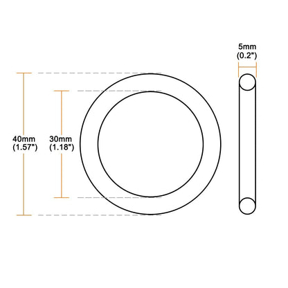 ya 13 9.15 baidi O-Rings Nitrile Rubber 30mm x 40mm x 5mm Seal Rings Sealing Gasket 10pcs