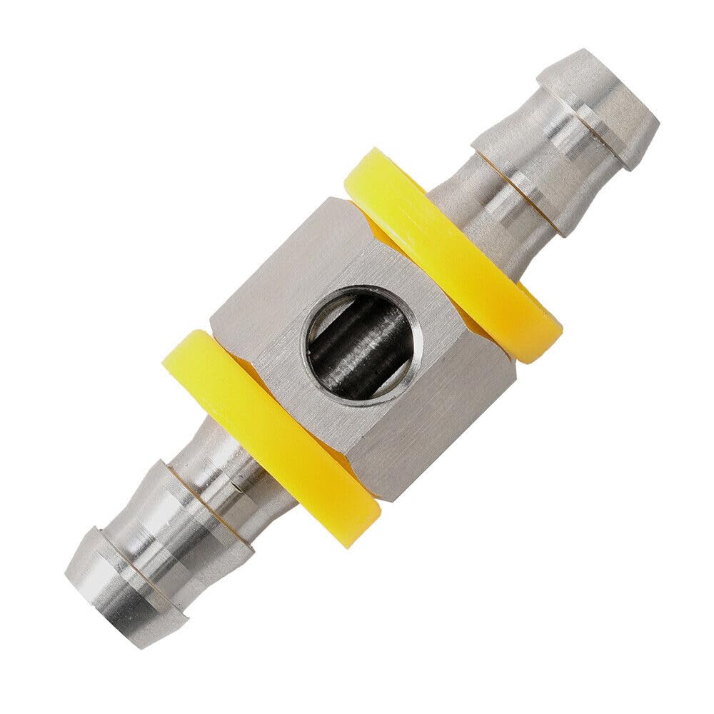 ya 2 8.15 1/2'' Fuel Line Fuel Pressure Gauge Sensor T-Fitting Adapter Stainless Steel