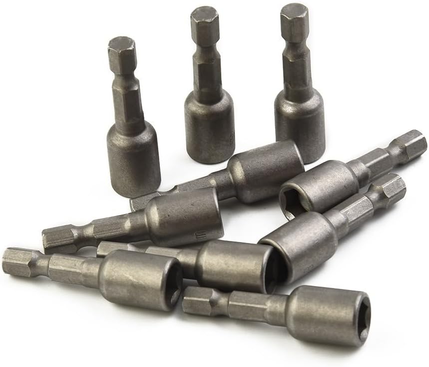 ya 26 10.21 baidi Nut Setter 10pcs Set Nut Driver 8mm 5/16 Socket Adapter Hex Drill Bit Nobby-2