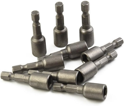 ya 26 10.21 baidi Nut Setter 10pcs Set Nut Driver 8mm 5/16 Socket Adapter Hex Drill Bit Nobby-2