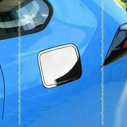 ya 6 8.24 baidi Silver Car Fuel Tank Oil Gas Cap Cover Trim Steel for Toyota RAV4 2019-2023