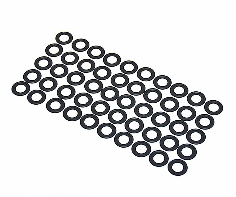ya 5 8.10 50Pcs Oil Drain Plug Gasket Seal Rubber Black 3536966 for Saturn Chevy GM