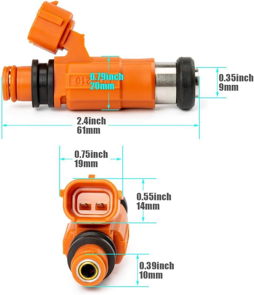 ya 10 9.16 baidi 4X CDH210 Fuel Injectors INP784 for Mitsubishi Lancer CE (4G93) 01/97-07/02 1.8L