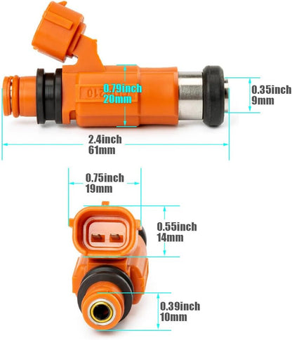 ya 10 9.16 baidi 4X CDH210 Fuel Injectors INP784 for Mitsubishi Lancer CE (4G93) 01/97-07/02 1.8L