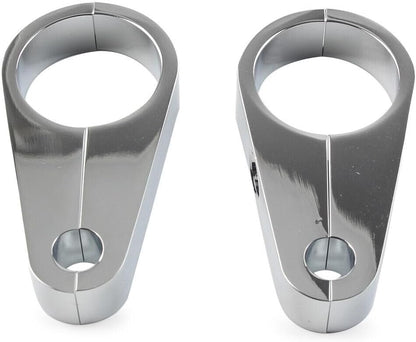 ya 6 8.14 1.25 Handlebar Brake Clutch Cable Wire Clamp Holder for Harley Bike Chrome Pair