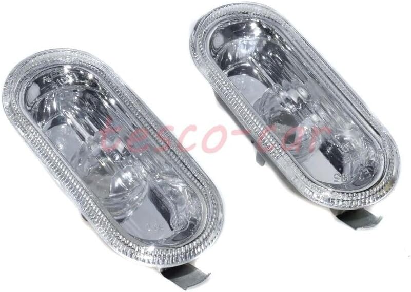 ya 7 8.24 baidi 2Pcs Clear Glass Side Marker Lights for VW MK4 for Golf for JETTA for Bora for Passat 1J0949117
