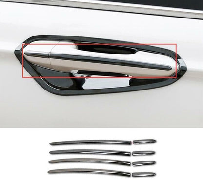 ya 4 8.8.2 for Ford Mondeo Fusion 13-20 Steel Outside Door Handle Cover Trim Black M