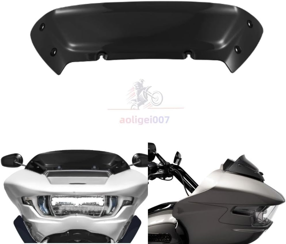 ya 23 10.7 baidi 6 Wave Windshield Windscreen for Harley CVO Road Glide FLTRXSE FLTRXSE 23+Black