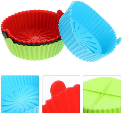 ya 14 9.20 baidi 4 Pcs Silicone Lining Basket Air Fryer Replacement Tray Baking Pans-1