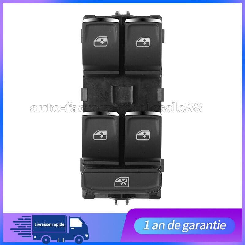 ya 4 8.8 Commande Bouton Leve Vitre Chrome 8 Pin Pour Golf 7 Passat B8 5G0959857C Neuf