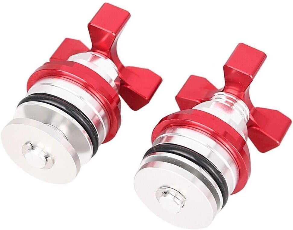 ya 6 8.24 baidi for Kawasaki 250 Red & Silve Aluminum 37mm Front Fork Cap Fit