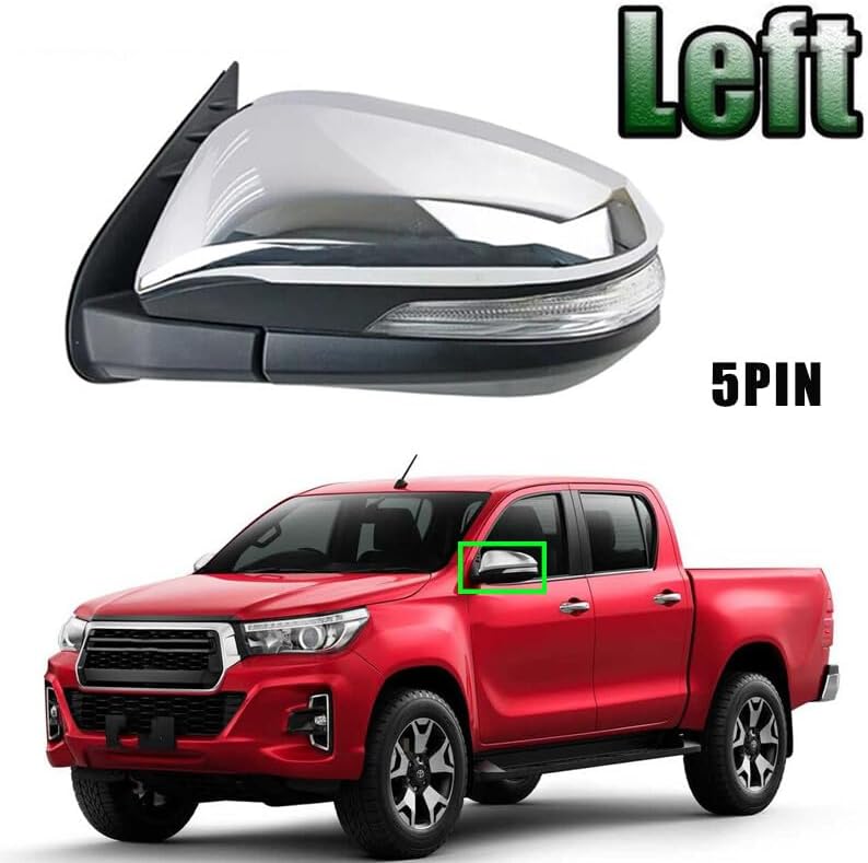ya 11 9.14 baidiLeft Side Door Mirror Rearview W/Turn Signal 5PIN for Toyota Hilux 2015-2020