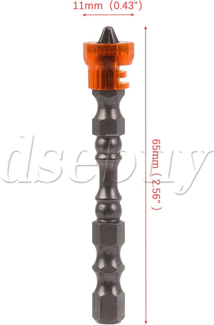 ya 26 10.21 baidi 15PCS Magnetic Collar Design Chrome Steel Screwdriver Bit 1/4 Hex Shank Orange