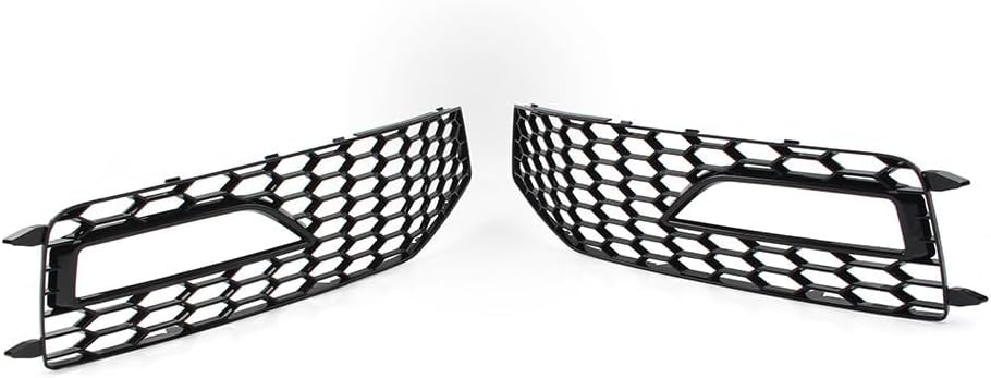 ya 9 10.24 Fit for Audi A4 B8.5 S4 RS4 2x Honeycomb Bumper Fog Light Grille Cover