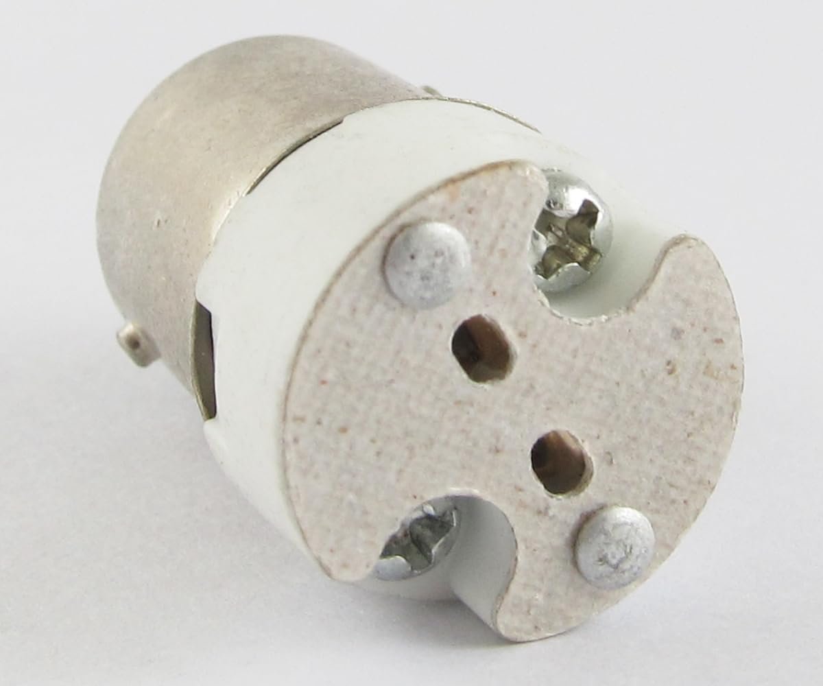 ya 26 10.21 baidi 100pcs BA15D Male to MR16 Female Socket Base LED Halogen Light Bulb Lamp Adapter