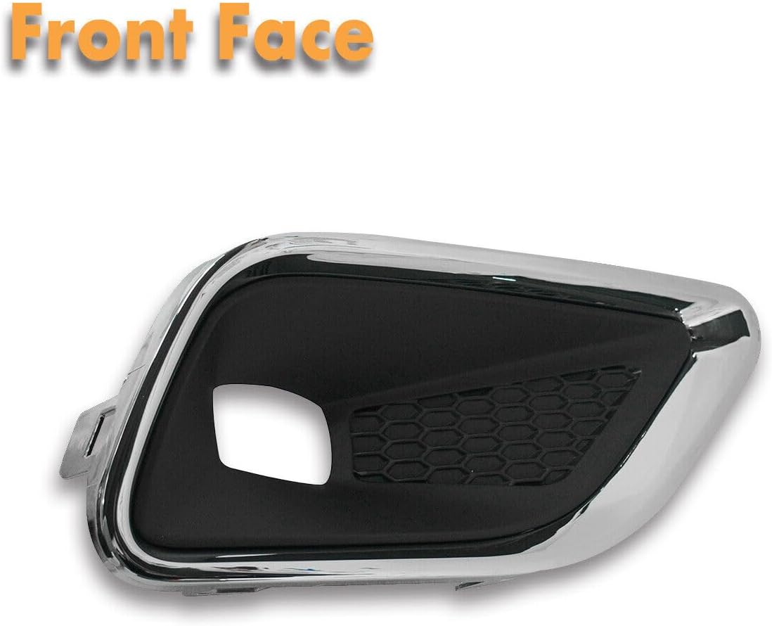 ya 11 9.14 zhengce Right Chrome Trim Bumper Fog Light Cover Bezel Fit for Jeep Cherokee 2019-2