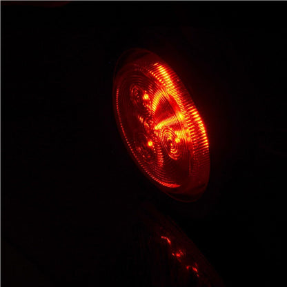 ya 4 8.14 4 Pack 2 Round Red LED Trailer Side Marker Clearance Light Tail Light Grommet @