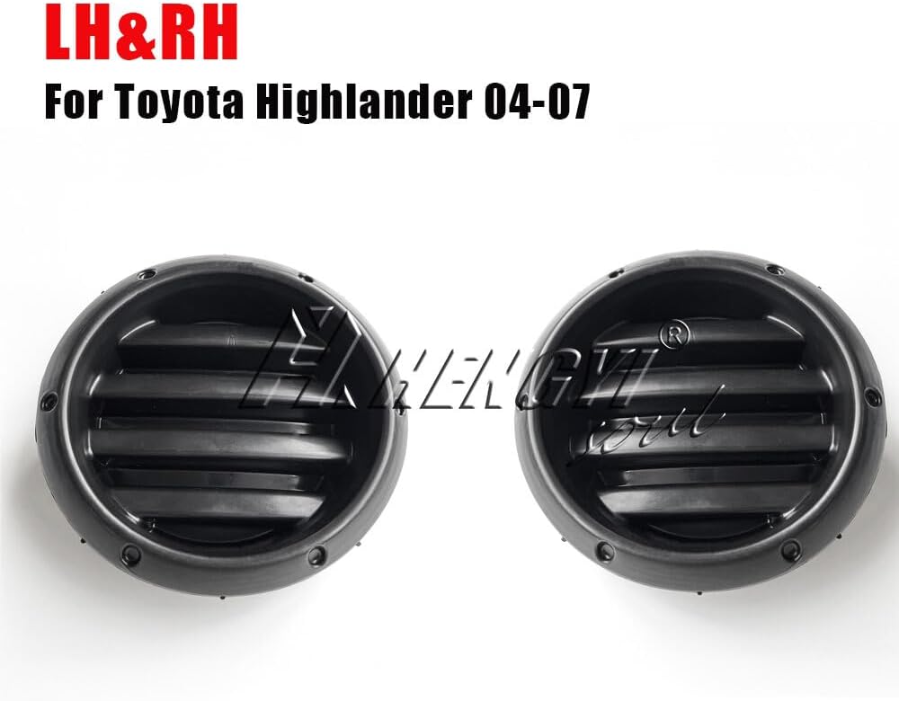 ya 13 9.15 baidi 2X Front Bumper Fog Light Lamp Hole Cover Grille For 2004-2007 for Toyota Highlander