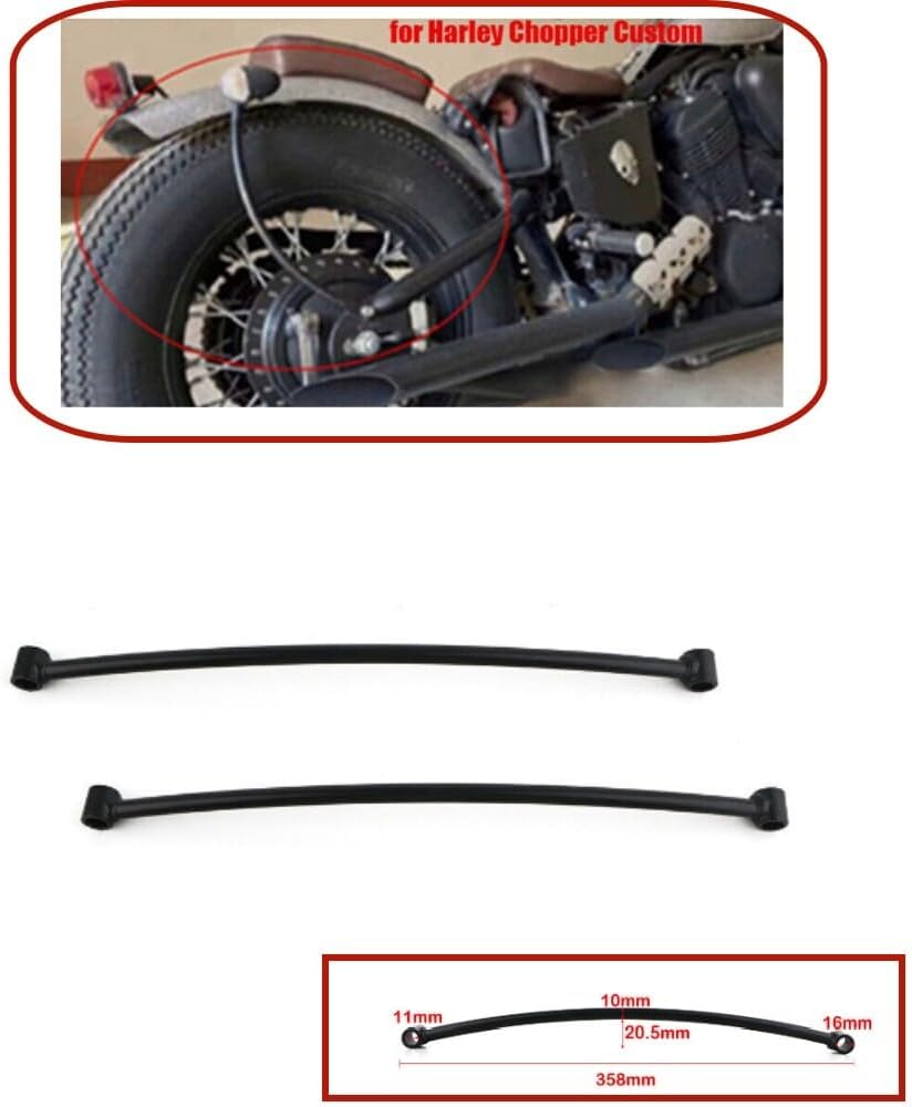 ya 23 10.7 baidi Black Rear Fender Rail Support Bracket Holder for Harley Cruiser Custom Bobber