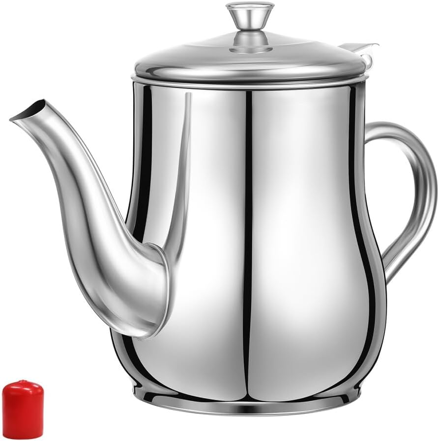 ya 14 9.20 baidi 1PC Kitchen Oil Container Multifunctional Comfortable Handle Oil Pot Strainer-1