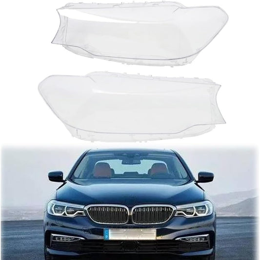 ya 4 8.10 Pair headlight glass cover scatter discs for BMW 5 Series G30 G31 2017 2018
