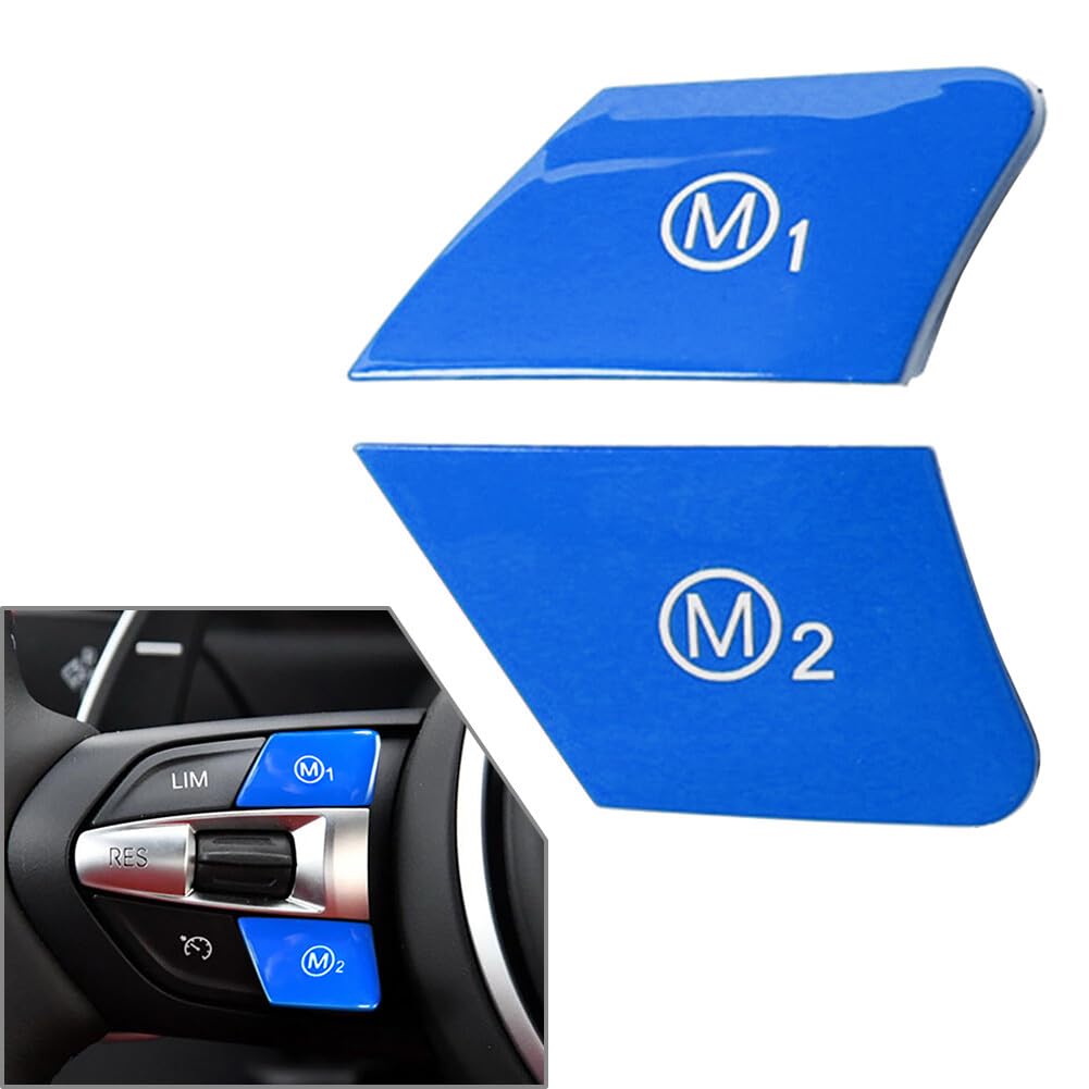 ya 5 8.24 baidi Fit for BMW 1 2 3 4 5 6 Series X5 Steering Wheel M1 M2 Mode Switch Button Cover Blue