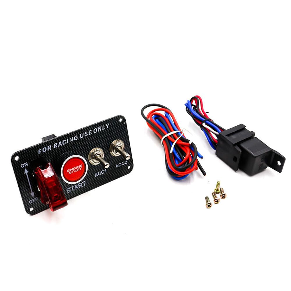 ya 3 8.24 baidi 12V 4 in 1 Ignition Switch Panel Car Engine Start Push ButtonToggle Switch Panel