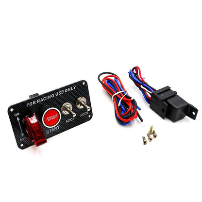 ya 3 8.24 baidi 12V 4 in 1 Ignition Switch Panel Car Engine Start Push ButtonToggle Switch Panel