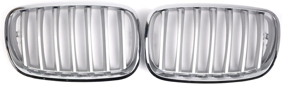 ya 4 8.14 Chrome Car Front Kidney Grille Grill For Fit for BMW E70 X5 E71 X6 2008-2013