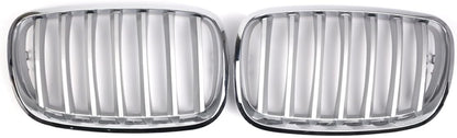 ya 4 8.14 Chrome Car Front Kidney Grille Grill For Fit for BMW E70 X5 E71 X6 2008-2013