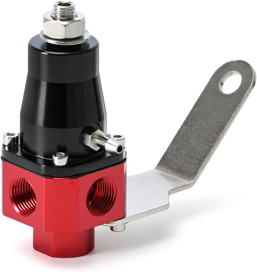 ya 11 9.14 baidiInline Fuel Pressure Regulator Adjustable Motive 3-65psi 3 Port 3/8NPT Universal