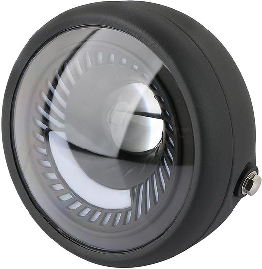 ya 4 8.14 For Cafe Racer Bobber Motorcycle 6.5 Inch Headlight Spiral White Side Mount Bracket 