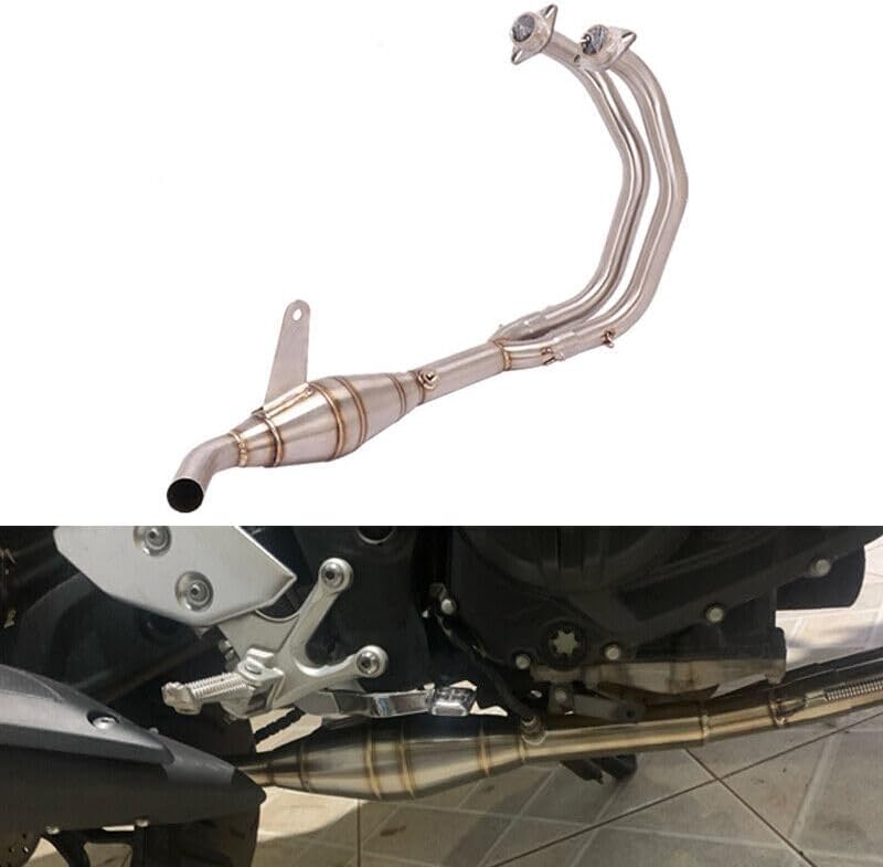 ya 14 9.20 zhengce for Yamaha YZF R3 MT-25 Modified Connected Header Front Pipe Link System-1