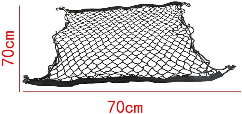 ya 2 8.15 Black Net Mesh Storage Organizer Bag Pocket Cage for Universal Car Trunk Cargo