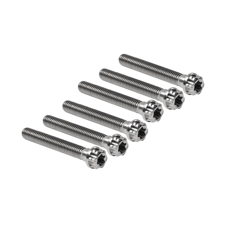ya 6 8.24 baidi 6pcs Bolts Torx Head Flange Screws M6x45mm for Motorcycle Bike Silver