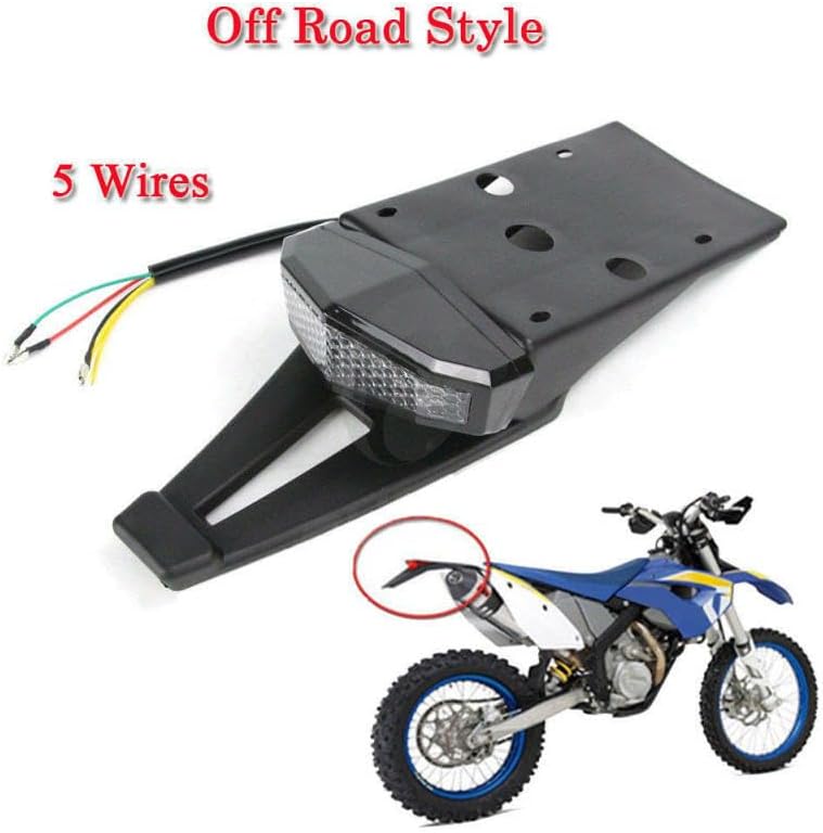 ya 10 9.16 zhengce Dirt Enduro Bike LED Rear Fender Brake Tail Light Turn Signal Off-road Univ