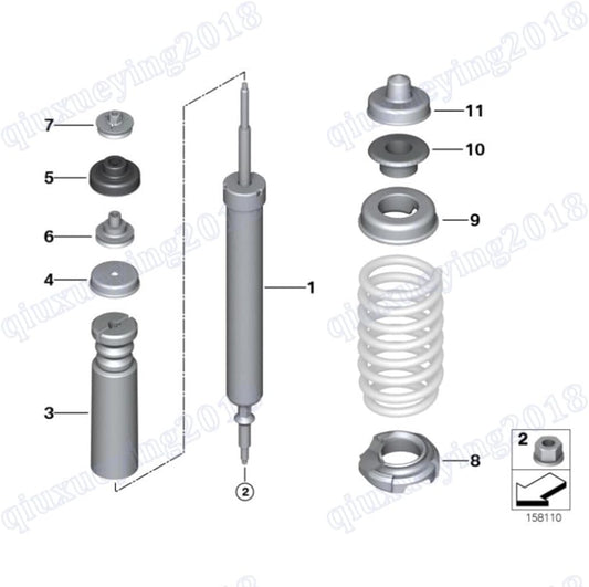 ya 5 8.10 Pair Set of 2 Rear Shock Absorbers for BMW 325i 328i 335i 335d 335is 33526771725