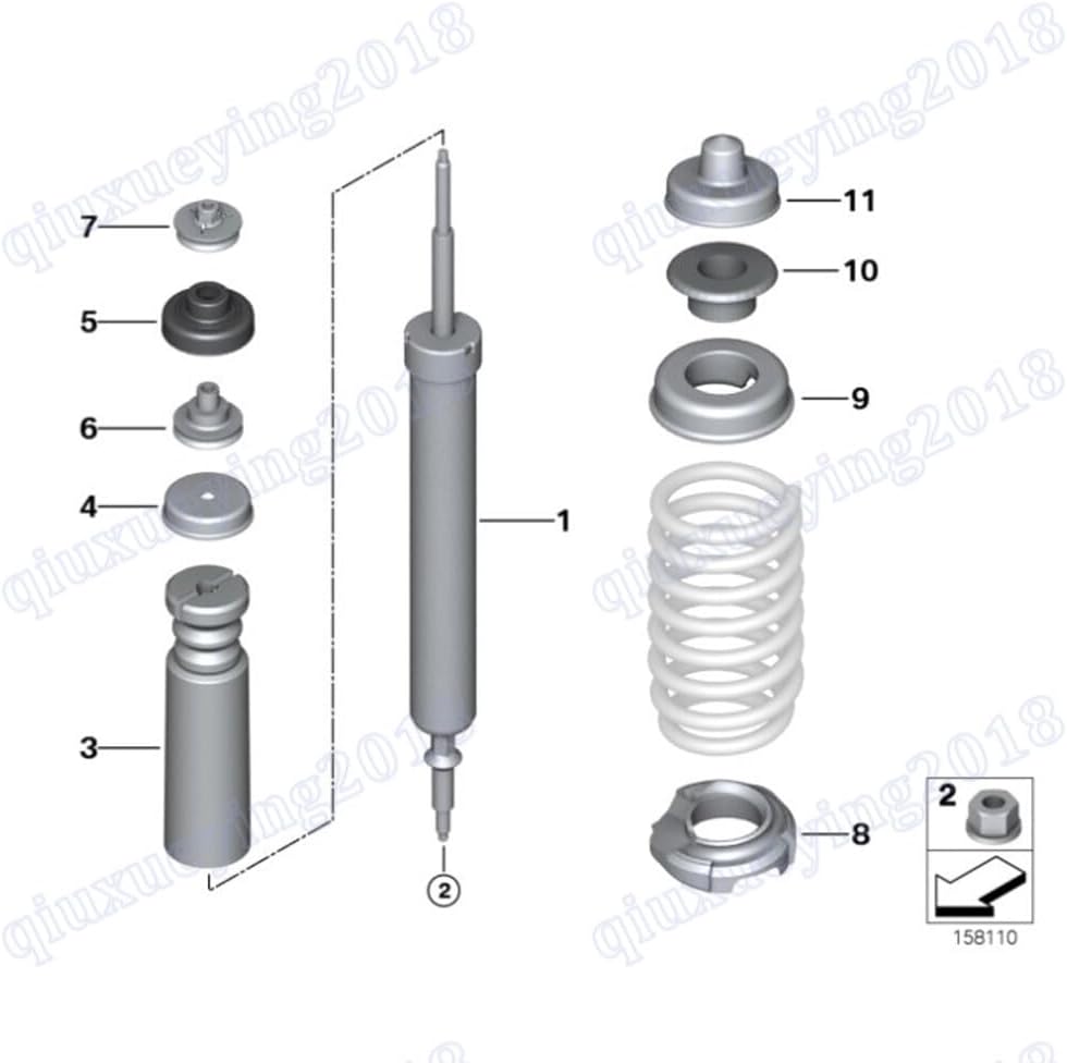 ya 8 8.24 baidi Pair Set of 2 Rear Shock Absorbers for BMW 325i 328i 335i 335d 335is 33526771725