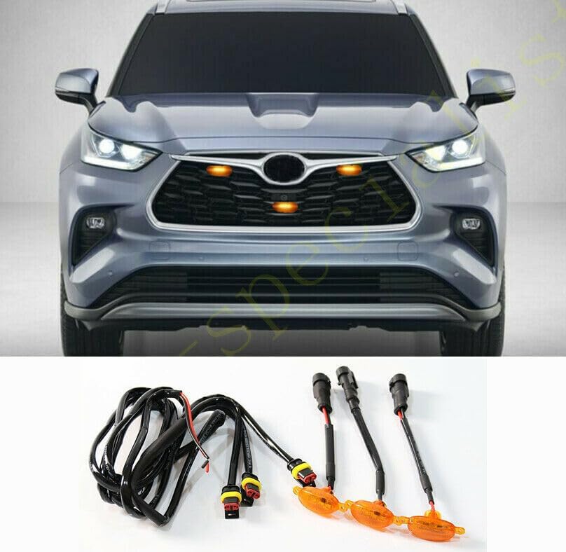 ya 14 9.20 zhengce 3X for Toyota Highlander 2020-21 Front Grille LED Light Raptor Style Grill-1