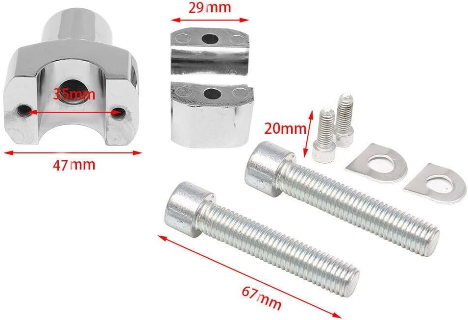 ya 13 9.15 baidi Chrome 7/822mm Bar Mount Handlebar Riser for Harley Cruiser Custom Motorcycle