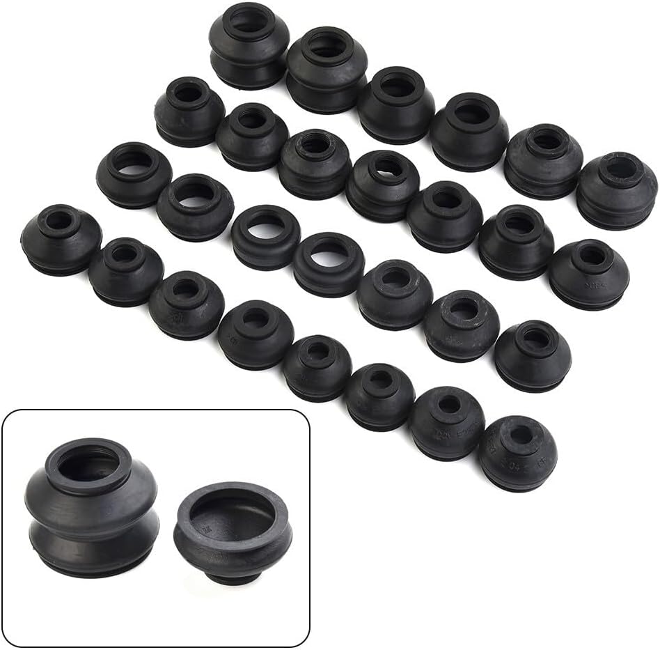 ya 4 8.14 28Pcs Ball Joint Boot Suspension Steering Dust Cover Track Tie Rod Linkage Kit