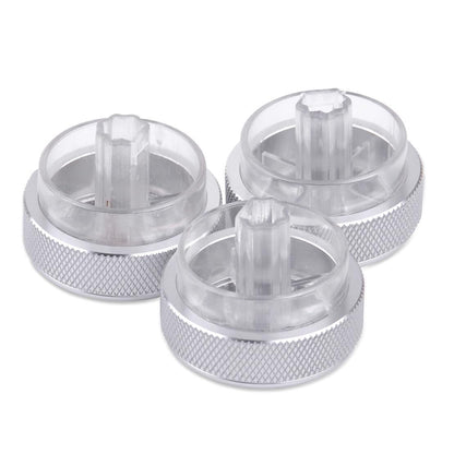 ya 5 8.10 3 Pack Silver AC Air Conditioning Control Switch Knob Button Fits Focus for Ford 05-14