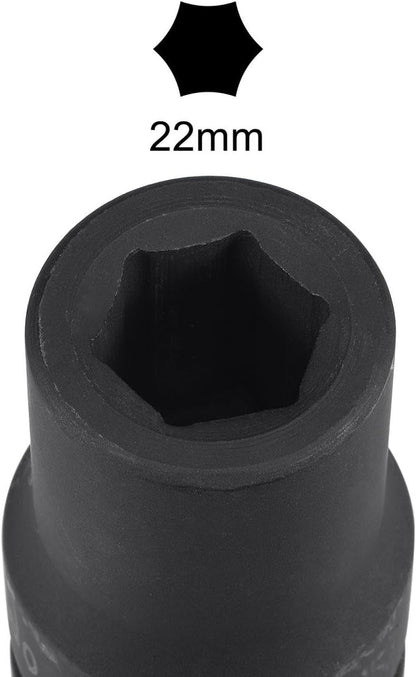 ya 14 9.20 baidi 1 Drive by 22mm 6-Point Impact Socket CR-V 80mm Length Standard Metric Sizes-1