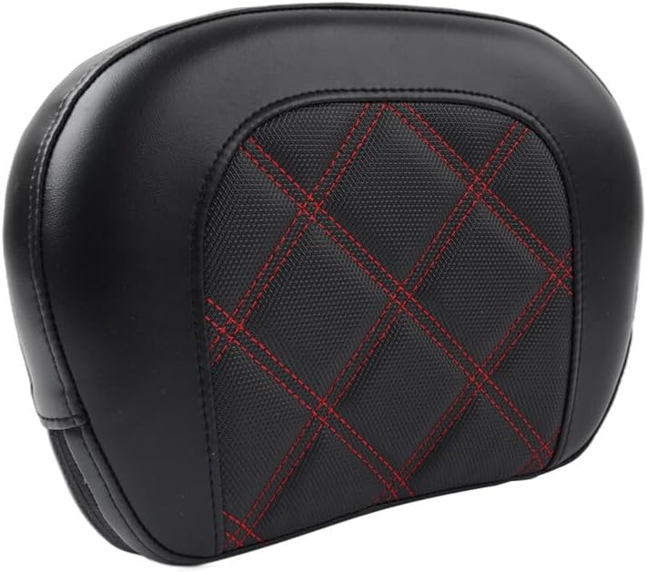ya 6 8.14 Red Stitching Passenger Sissy Bar Backrest Pad for Harley Electra Road Glide