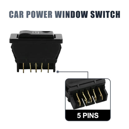 ya 8 8.24 baidi Universal 5 Pins Power Door Lock Power Window Rocker Switch Square Mark