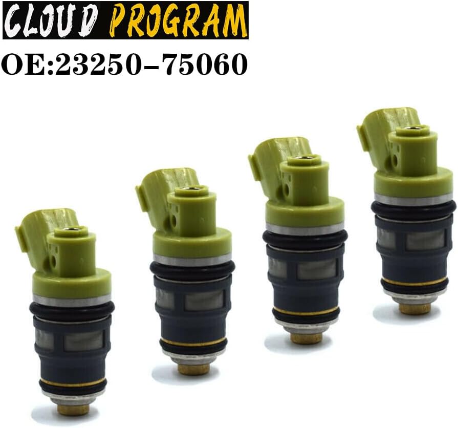 ya 12 10.8 baidi 4PCS Fuel Injector 23250-75060 Fit for Toyota Hiace Pickup for 4Runner 2.4L 3.0L