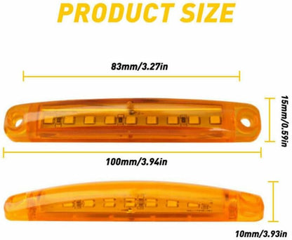ya 4 8.10 10x LED Side Marker Lights Clearance Amber Lamp Truck Trailer Caravan Multi Volt