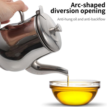 ya 14 9.20 baidi Oil Grease Can with Lid Filter Grease Keeper Stora Can for Meat Frying Oil-1
