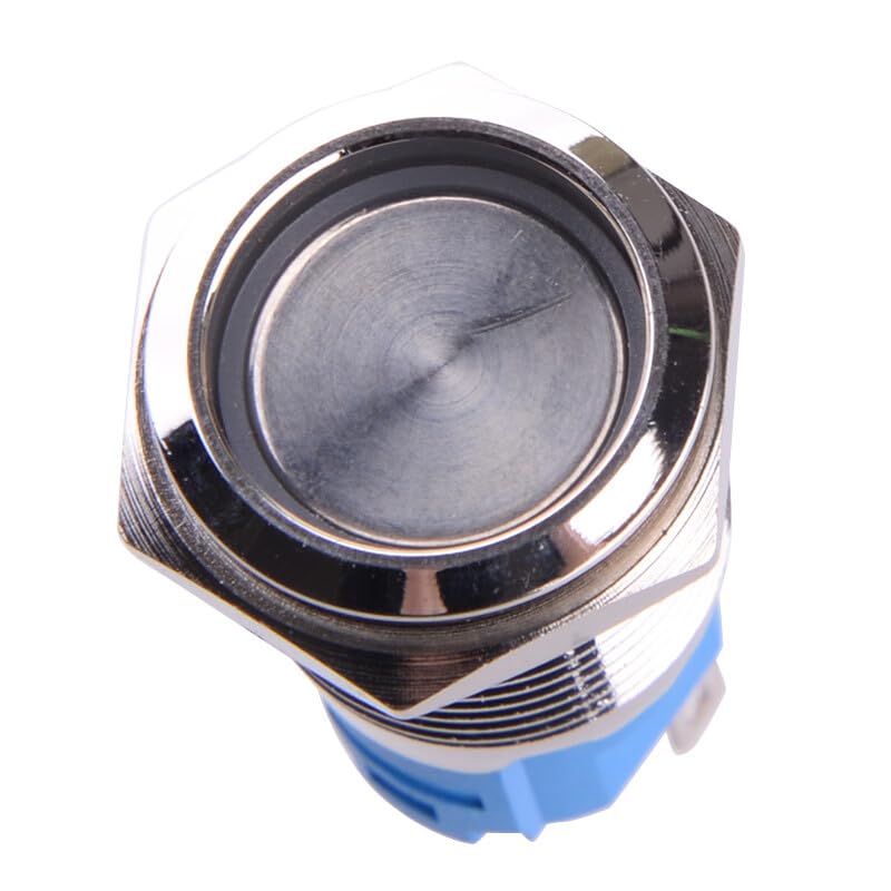 ya 5 8.10 16mm 5-pin 12V ON-Off Push Button Switch Ignition Starter Self-Locking Latching