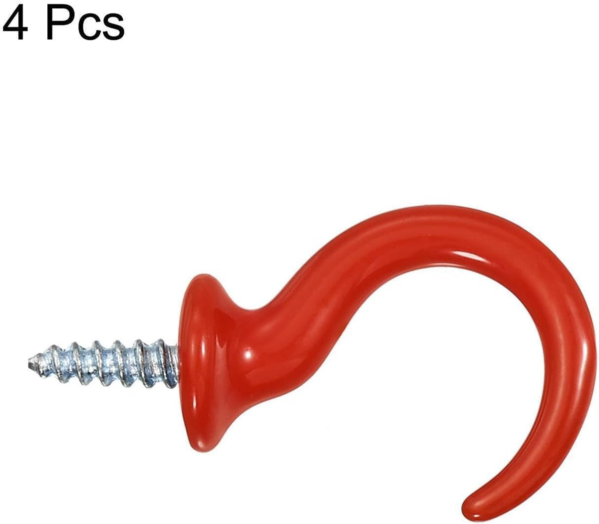 ya 26 10.21 baidi 4 Pcs 1.9 x 1.1 Ceiling Hook, Screw-in Ceiling Orchid Hook, Red-2